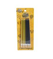 Свечи металлик черный золото